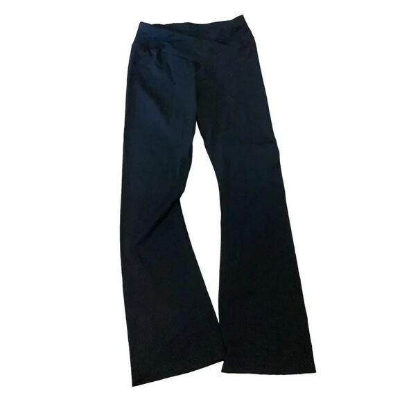 No Brand Pants - Black Full Length Mid Rise Flared Leggings M